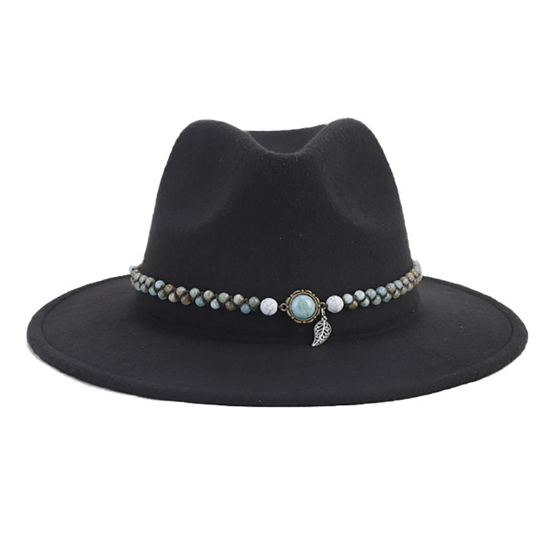 New Black Hat Panama Hat Western Denim Jazz Hat Vintage Felt Hat