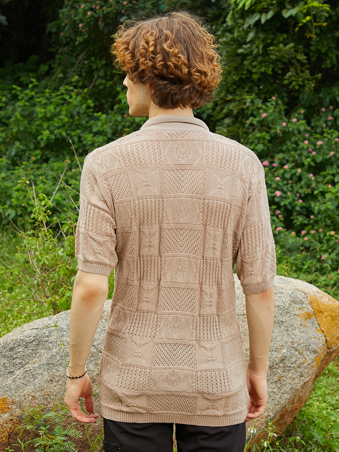 Patch-Knit Shirt