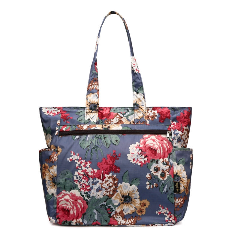 Women's Large Canvas Oxford Cloth Printing Vintage Style Classic Style Square Zipper Shoulder Bag