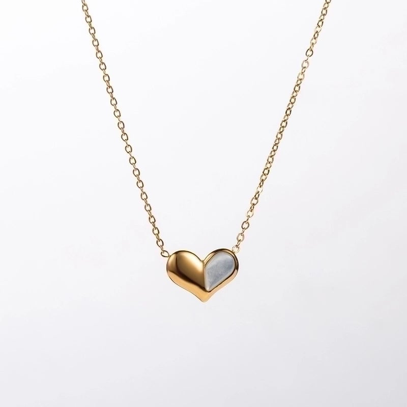 Cute Streetwear Little Bear Heart Shape Bow Knot 304 Stainless Steel 14K Gold Plated Pendant Necklace Necklace