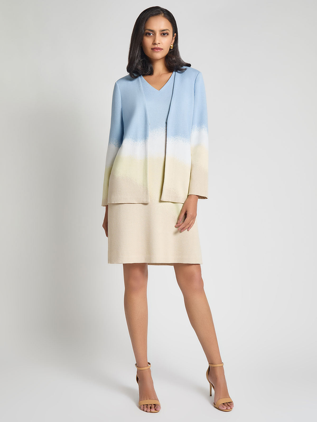 Relaxed Landscape Pattern Soft Knit Jacket - Vanity Fit