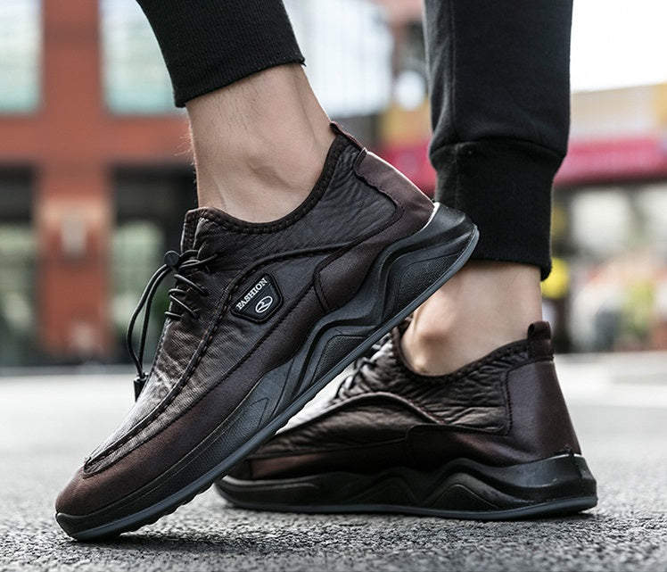Men's Leather Outdoor Fashion Trendy Casual Shoes