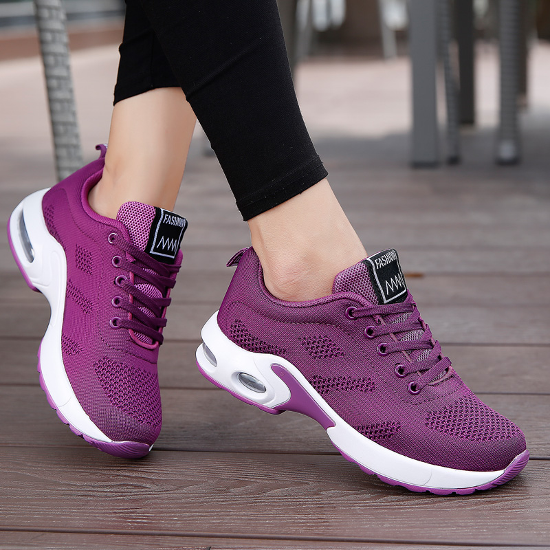 business Ladies Trainers Casual Mesh Sneakers Pink Women Flat Shoes Lightweight Soft Sneakers Breathable Footwear Basket Shoes Plus Size