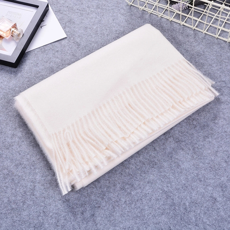 Women's Sweet Minimalist Solid Color Nylon Scarf