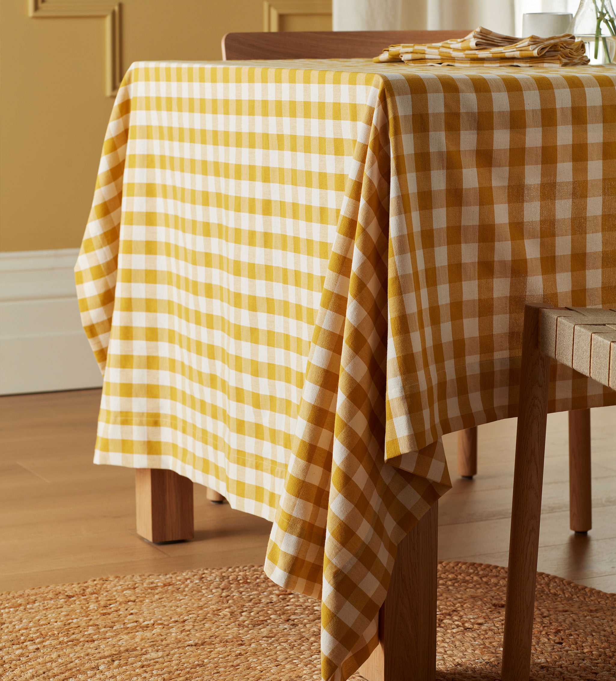 Saffron Heidi 100% Organic Cotton Tablecloth