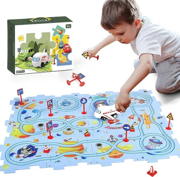 🎅Xmas Hot Sales - 49% OFF🔥Children's Educational Puzzle Track Car Play Set