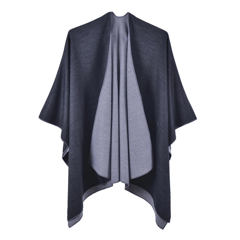 Women's Casual Color Block Imitation Cashmere Shawl