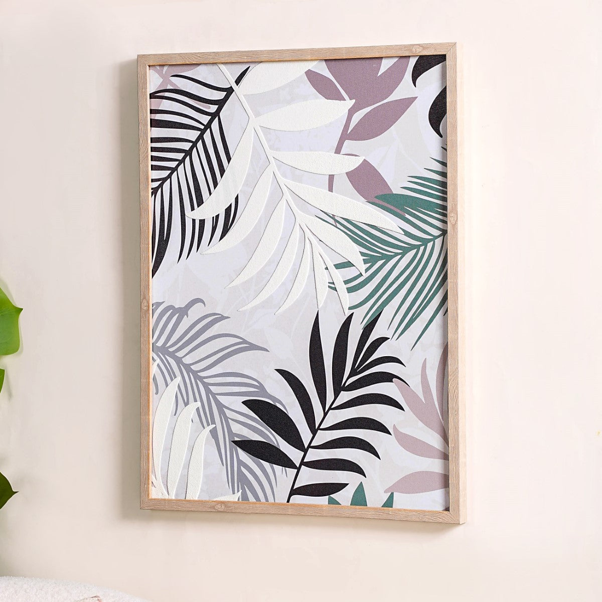 Tropic Embossed And Printed Canvas Wall Art Frame 23x17 Inch
