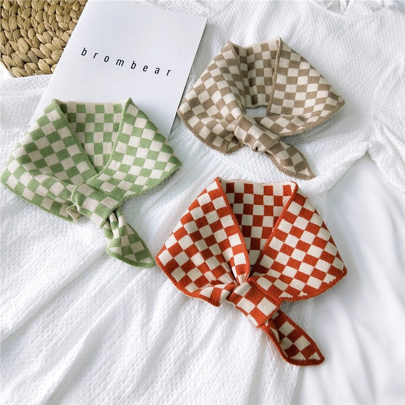 Women's Minimalist Classic Style Color Block Polyester Silk Scarf