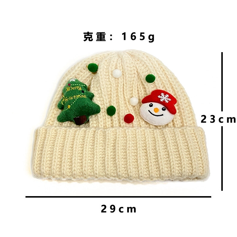 Women's Cute Santa Claus Eaveless Wool Cap