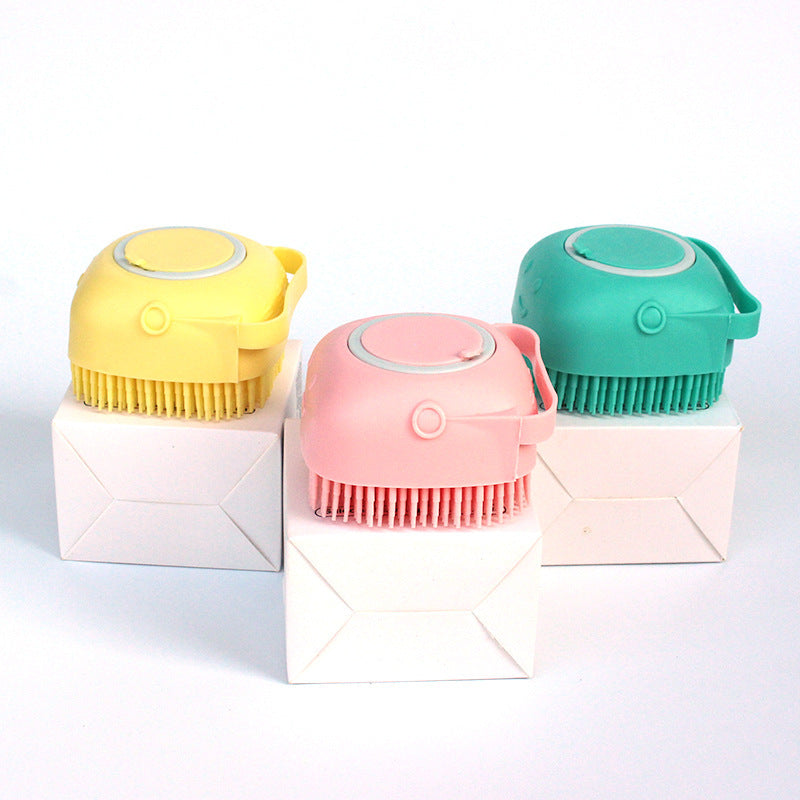Silicone Shampoo-Dispensing Pet Bath Brush