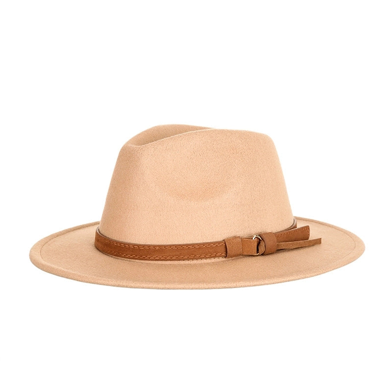 Hat New  Fashion Top Hat Creative Belt Decorative Woolen Jazz Hat Hot