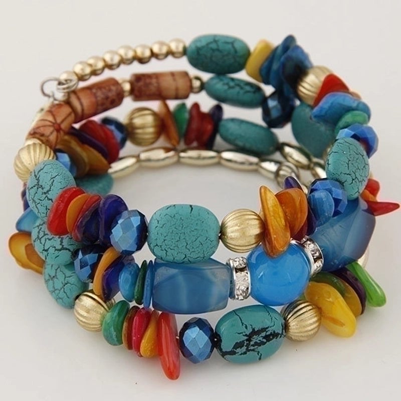 Casual Minimalist Irregular Alloy Gravel Beaded Bracelets