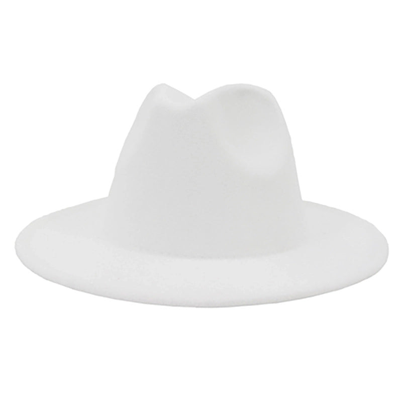 British Style Jazz Hat Big Brim Retro Soft Felt Hat Women's Fashion Autumn And Winter Warm Gentleman Hat Top Hat