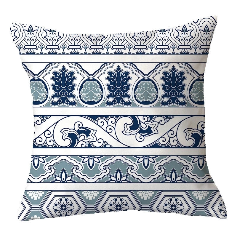 Casual Vacation Color Block Plush Pillow Cases