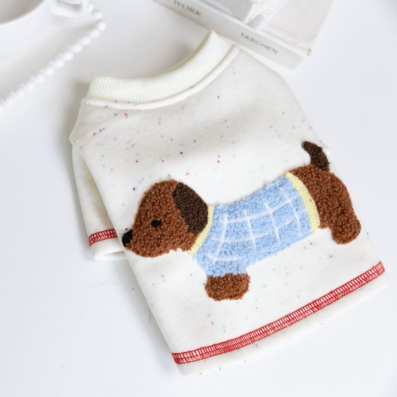 Cute Dachshund Printed Dog Cat Sweatshirt