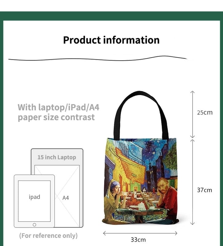 Women's Fashion Printing Canvas Shopping Bags