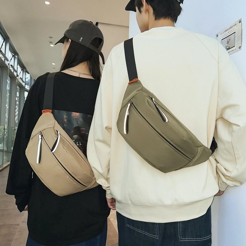 New Personalized Reflective Chest Bag Men's Trendy Cool Street Mobile Phone Waist Bag Girl Sports Outdoor Crossbody Shoulder Bag
