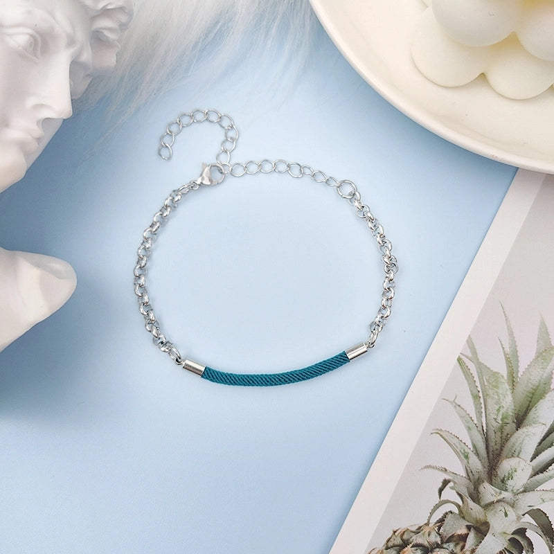 Minimalist Geometric Titanium Steel No Inlaid Stainless Steel Bracelets In Bulk