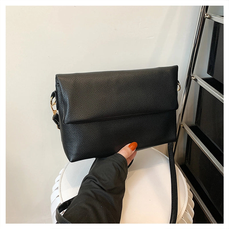 Women's Small Summer Pu Leather Basic Shoulder Bag
