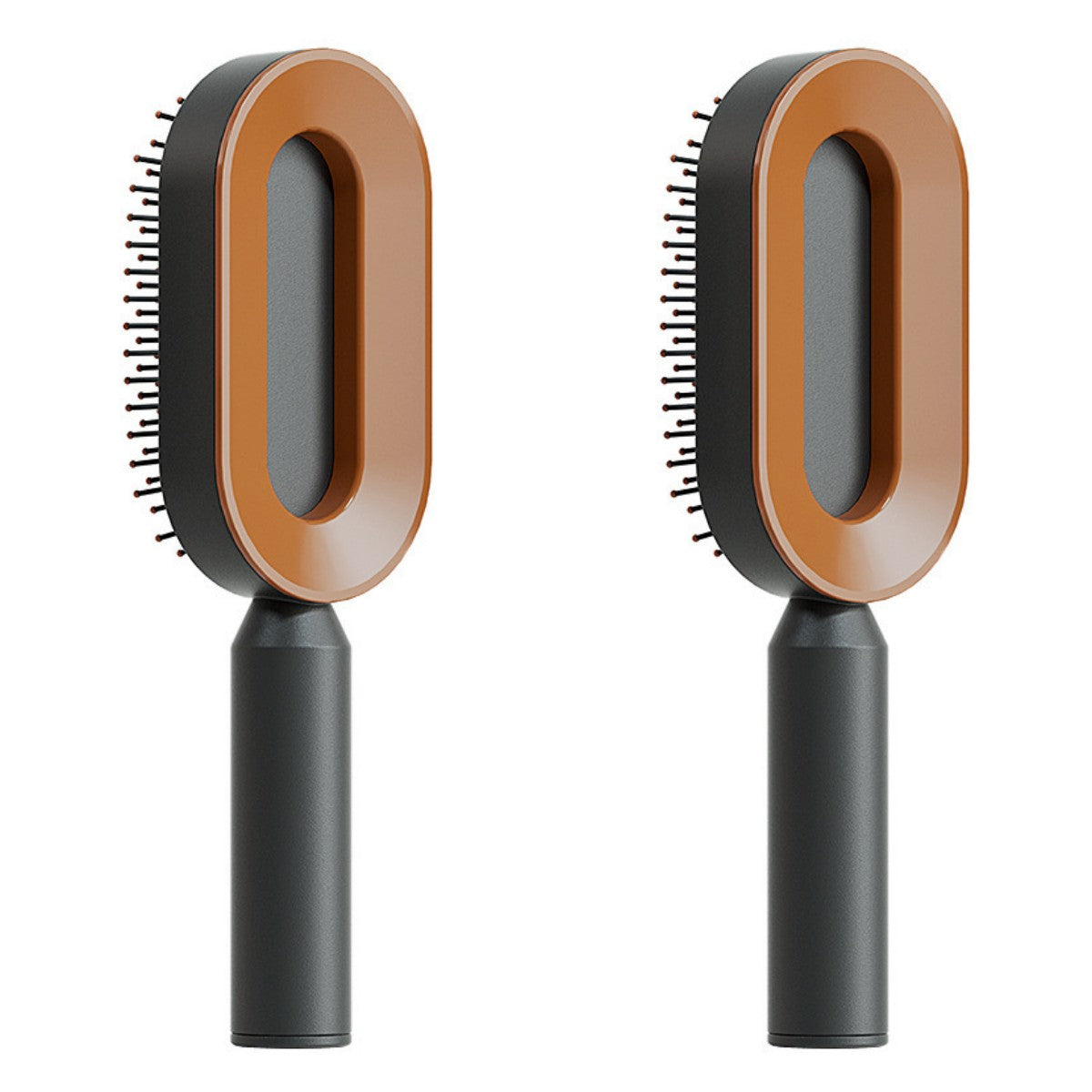 Self-cleaning hairbrush for women. One-button cleaning airbag to prevent hair loss