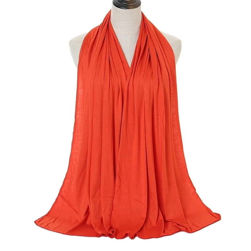 Women's Minimalist Solid Color Monel Scarf