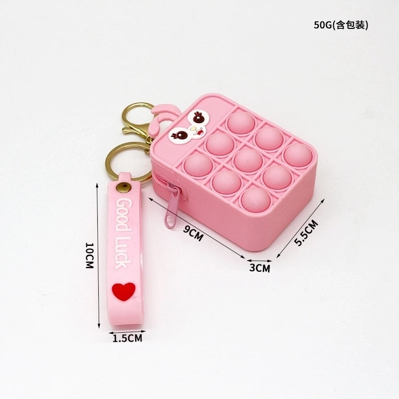 Unisex Fruit Silica Gel Zipper Coin Purses