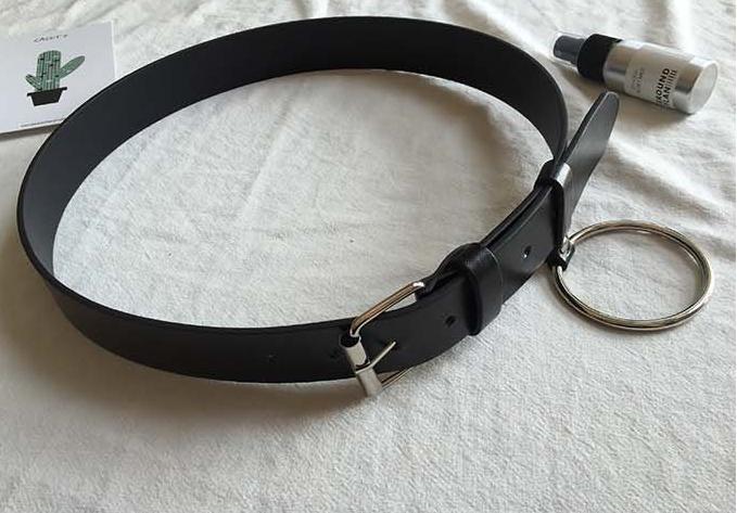 Leather Grunge Belts With Steel Ring