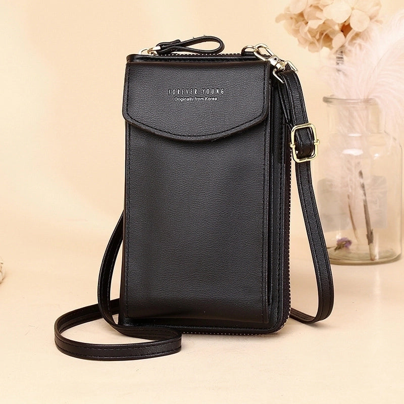 Korean Version Pu Bag Messenger Mobile Phone Bag Coin Bag Large-capacity Bag Shoulder Bag Card Bag Student Wallet