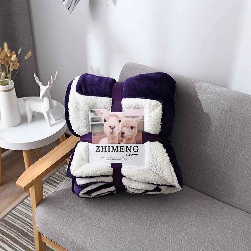 Retro Solid Color Polyester Blanket