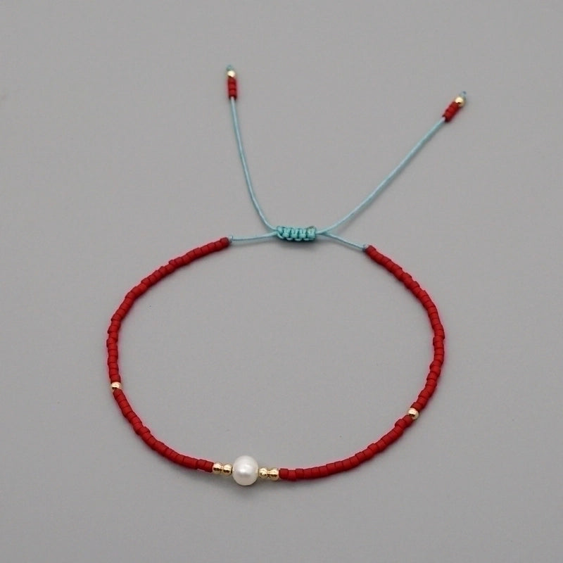 1 Piece Minimalist Circle Beaded Irregular Pearl Women's Bracelets