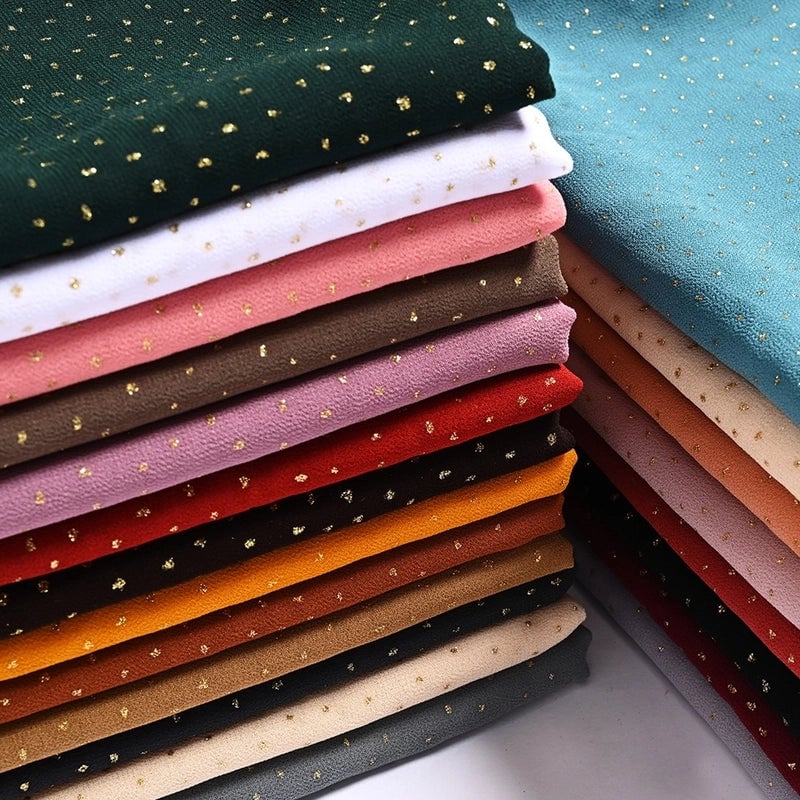 Hot Sale Solid Color Bronzing Chiffon Scarf Silk Scarf Decorative Headscarf Women's Solid Color Headscarf Scarf