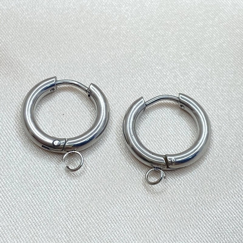 1 Piece Minimalist Round Plating 201 Stainless Steel 18K Gold Plated Earrings