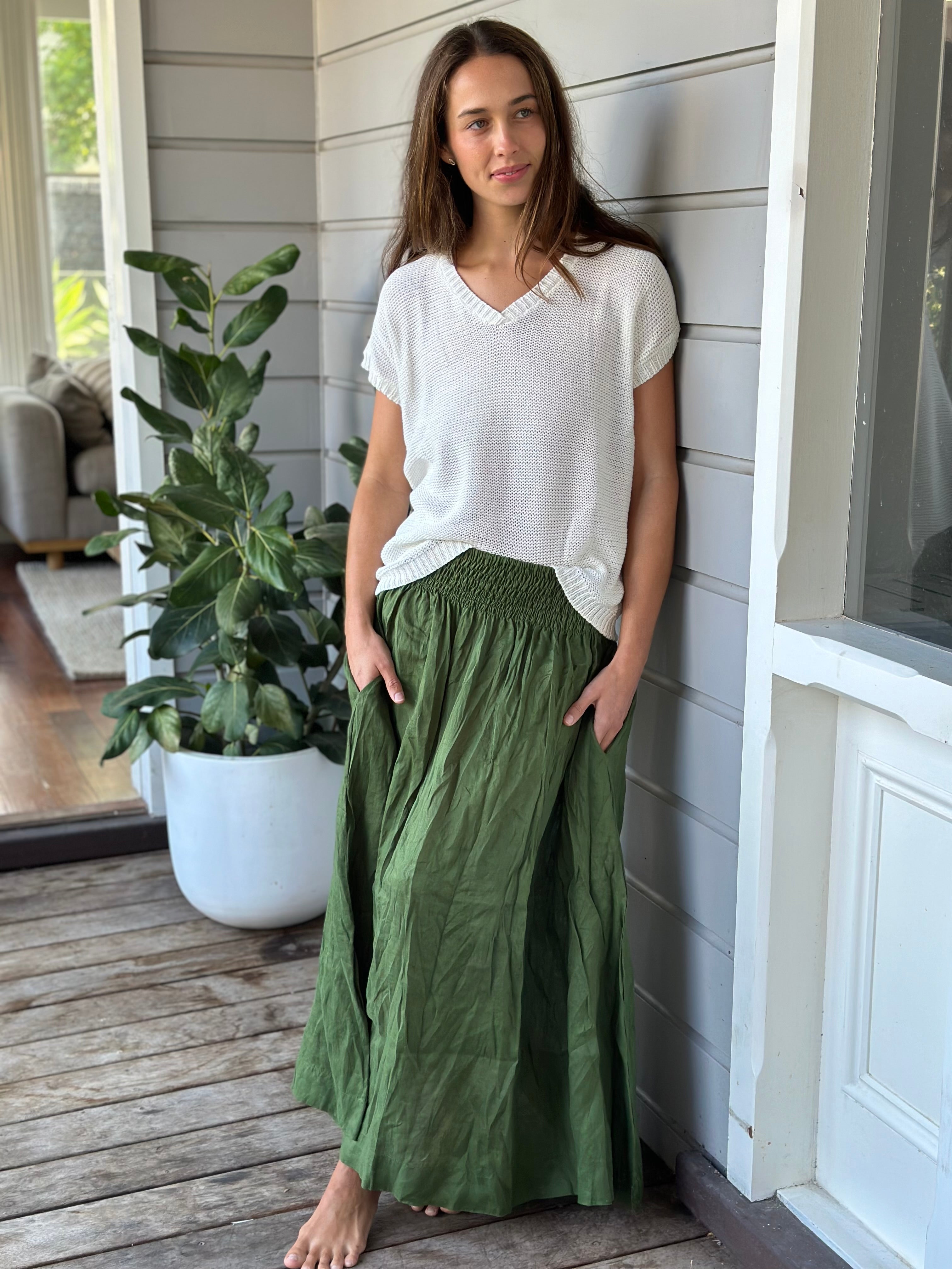 lara knit top - warm white cotton