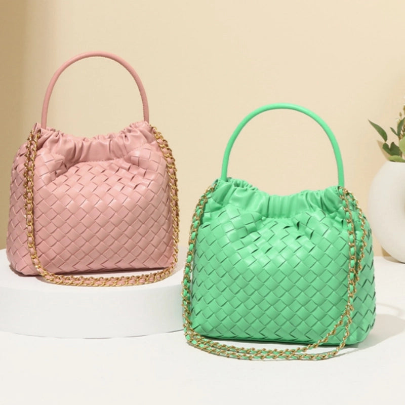 Women's Small Pu Leather Solid Color Streetwear Square Open Handbag