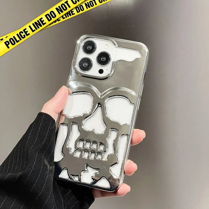 Plated Skull Case Cover For iPhone