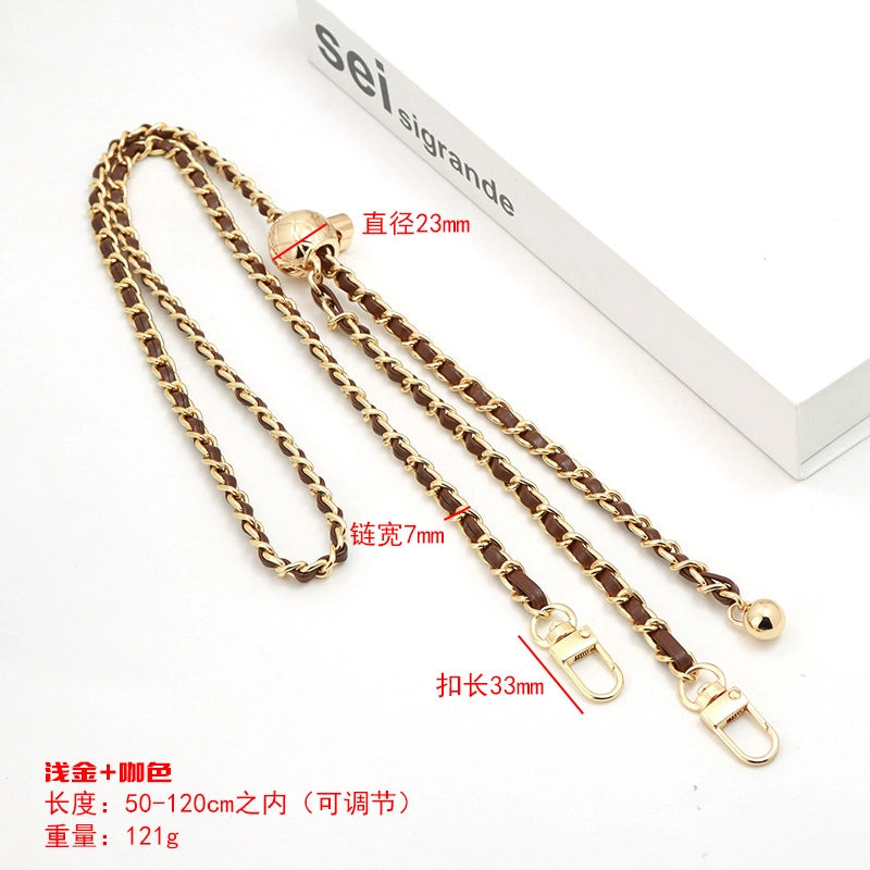 Alloy Solid Color Bag Chain Bag Straps