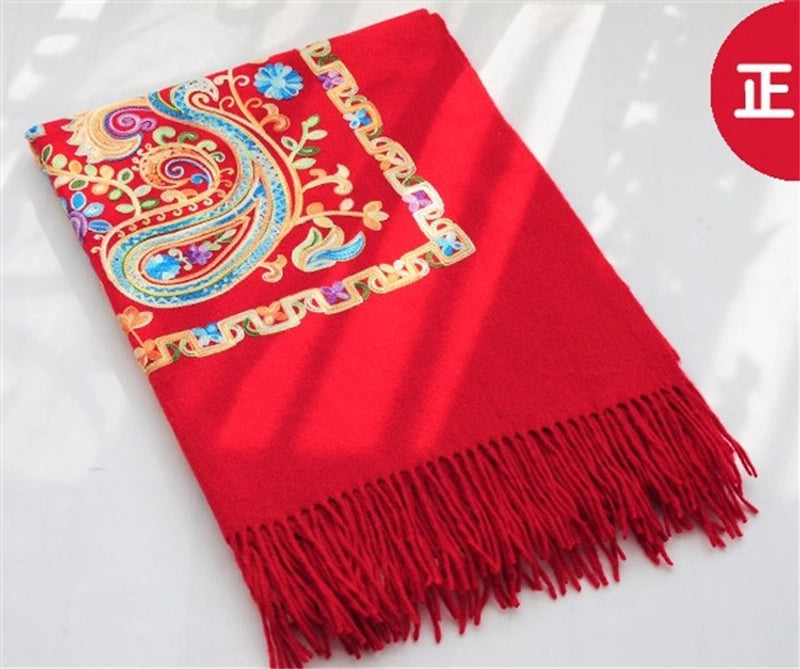 Women's Elegant Printing Imitation Cashmere Shawl