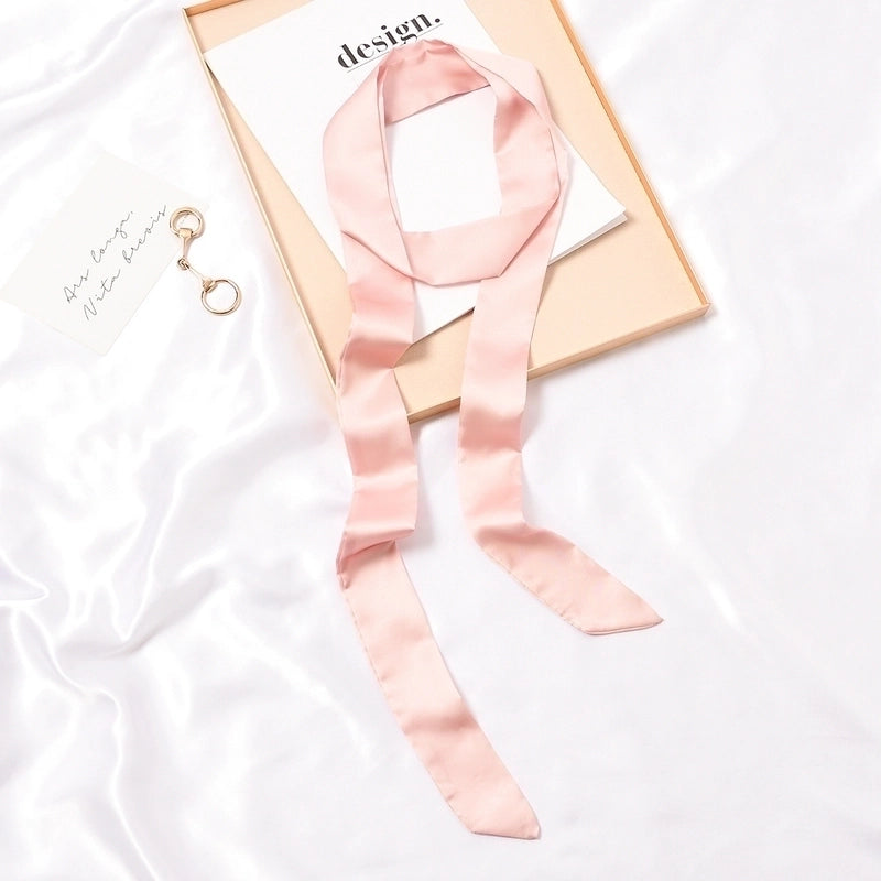 Women's Fashion Solid Color Satin Silk Scarves