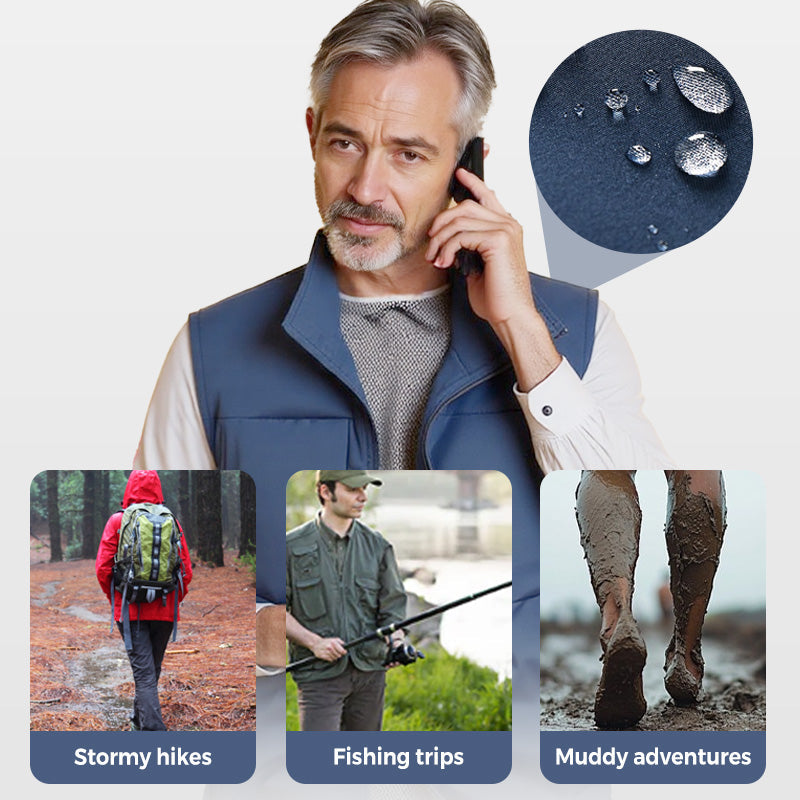 ⏳ Limited Time 49% OFF💥Men's Waterproof Outdoor Utility Vest