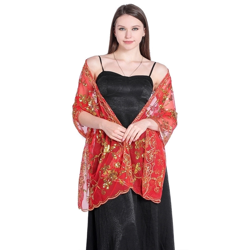 Hot New Arrival Sequin Shawl Wedding Dress Evening Dress Cheongsam Shawl Bridesmaid Shawl Scarf Women