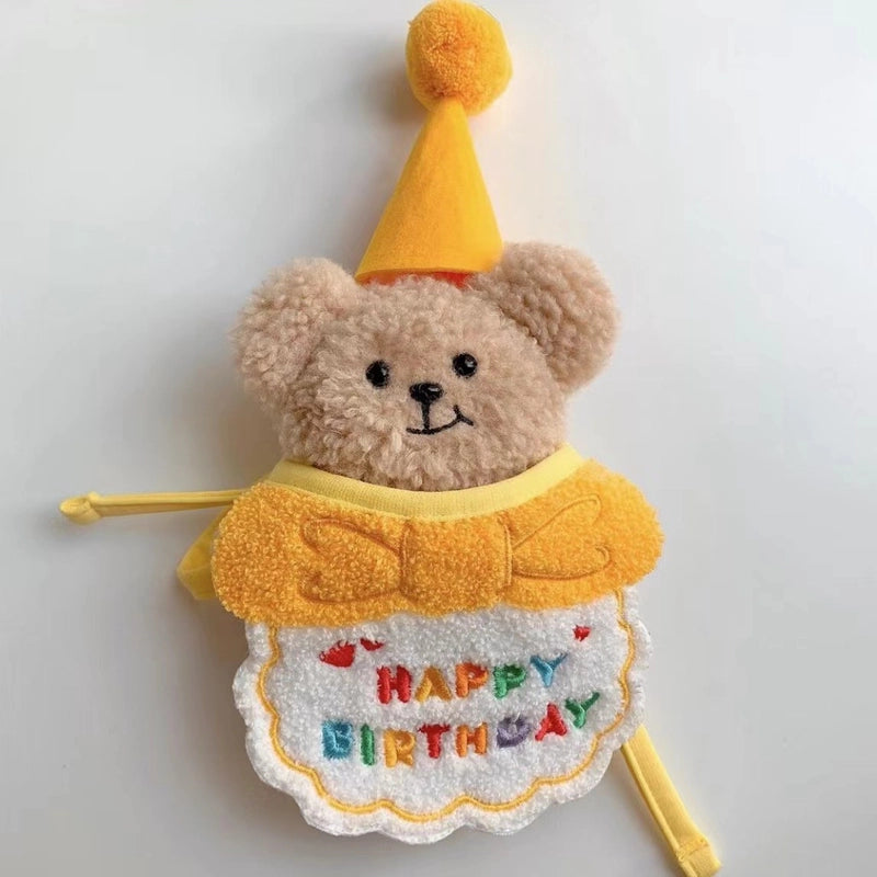 Dog Dog Party Birthday Hat Bib Dog Cat Pet Slippery Bag Slippery Towel Bichon Pet