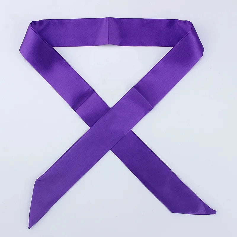 Women's Minimalist Solid Color Satin Silk Scarves