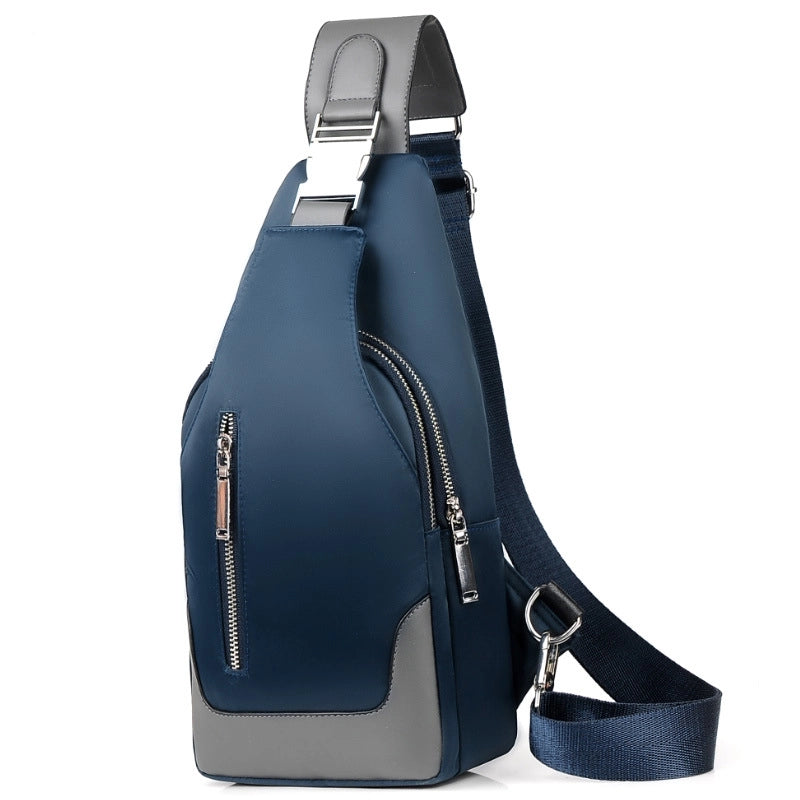 Men's Classic Style Sports Solid Color Oxford Cloth Waist Bags