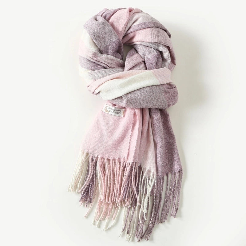 Women's Minimalist Classic Style Color Block Imitation Cashmere Scarf