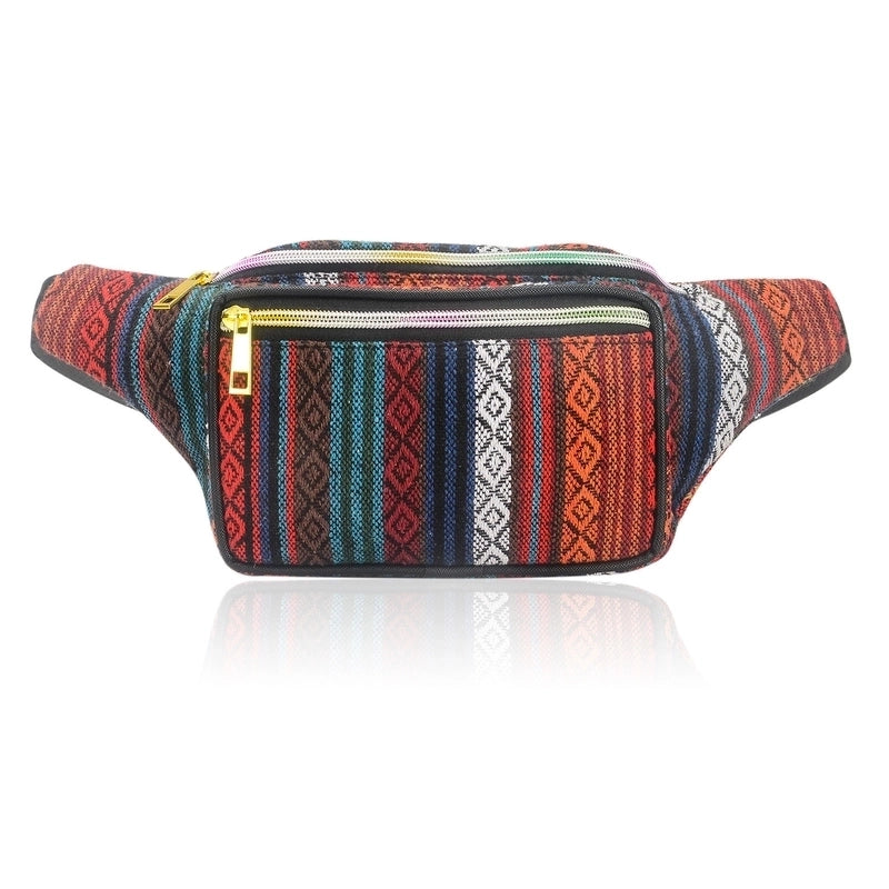 Women's Ethnic Style Color Block Polyester Waist Bags