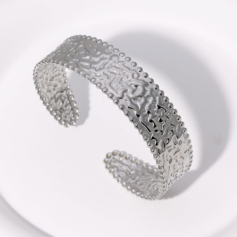 Polka Dot Stainless Steel Electroplating Bangles