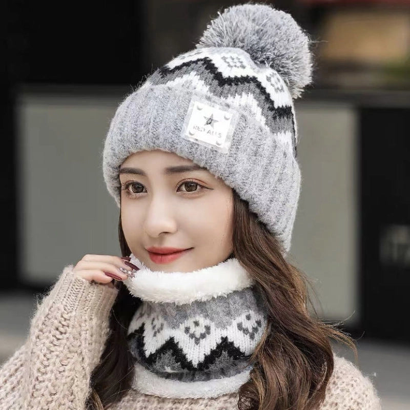 Women's Minimalist Color Block Eaveless Wool Cap