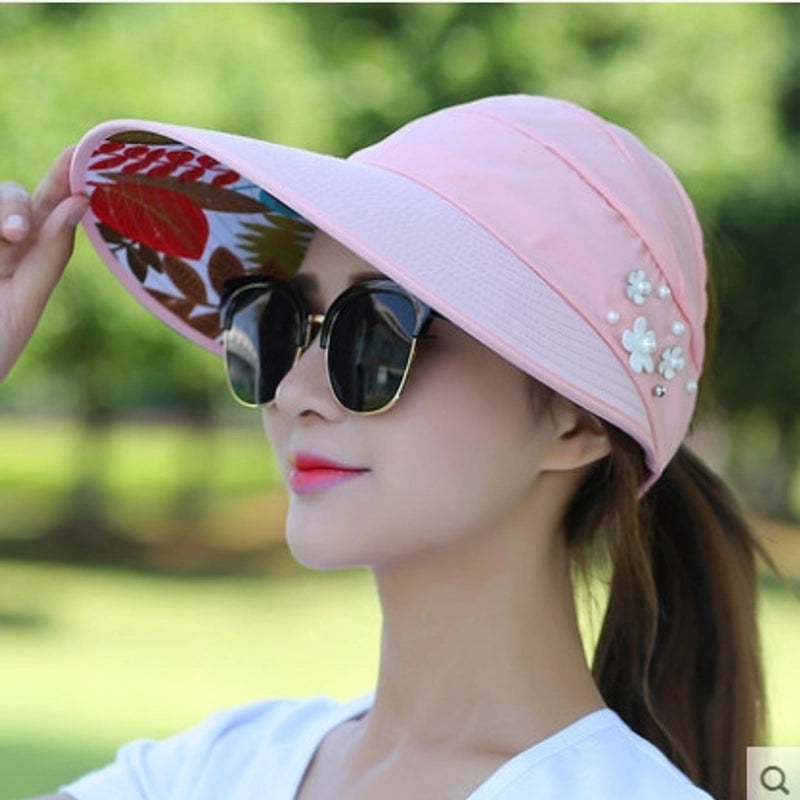 Women's Elegant Basic Minimalist Flower Big Eaves Sun Hat