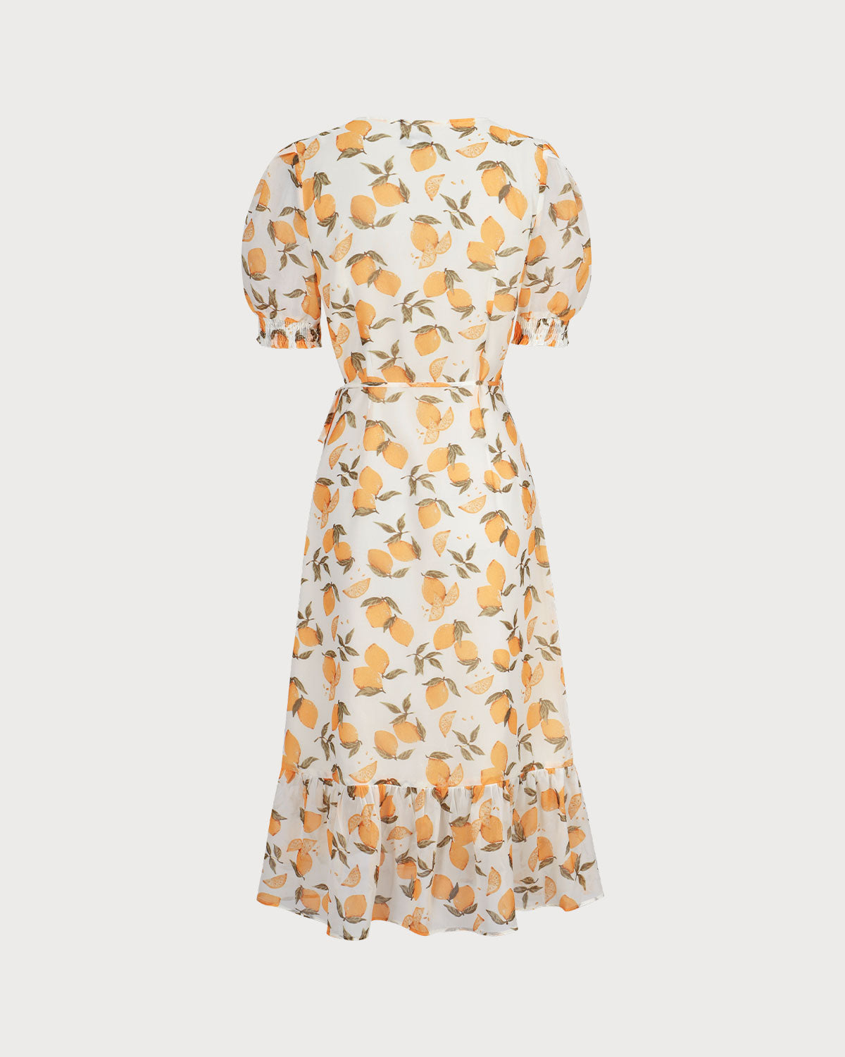 The Yellow Lemon Wrap Midi Dress